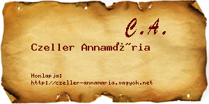Czeller Annamária névjegykártya